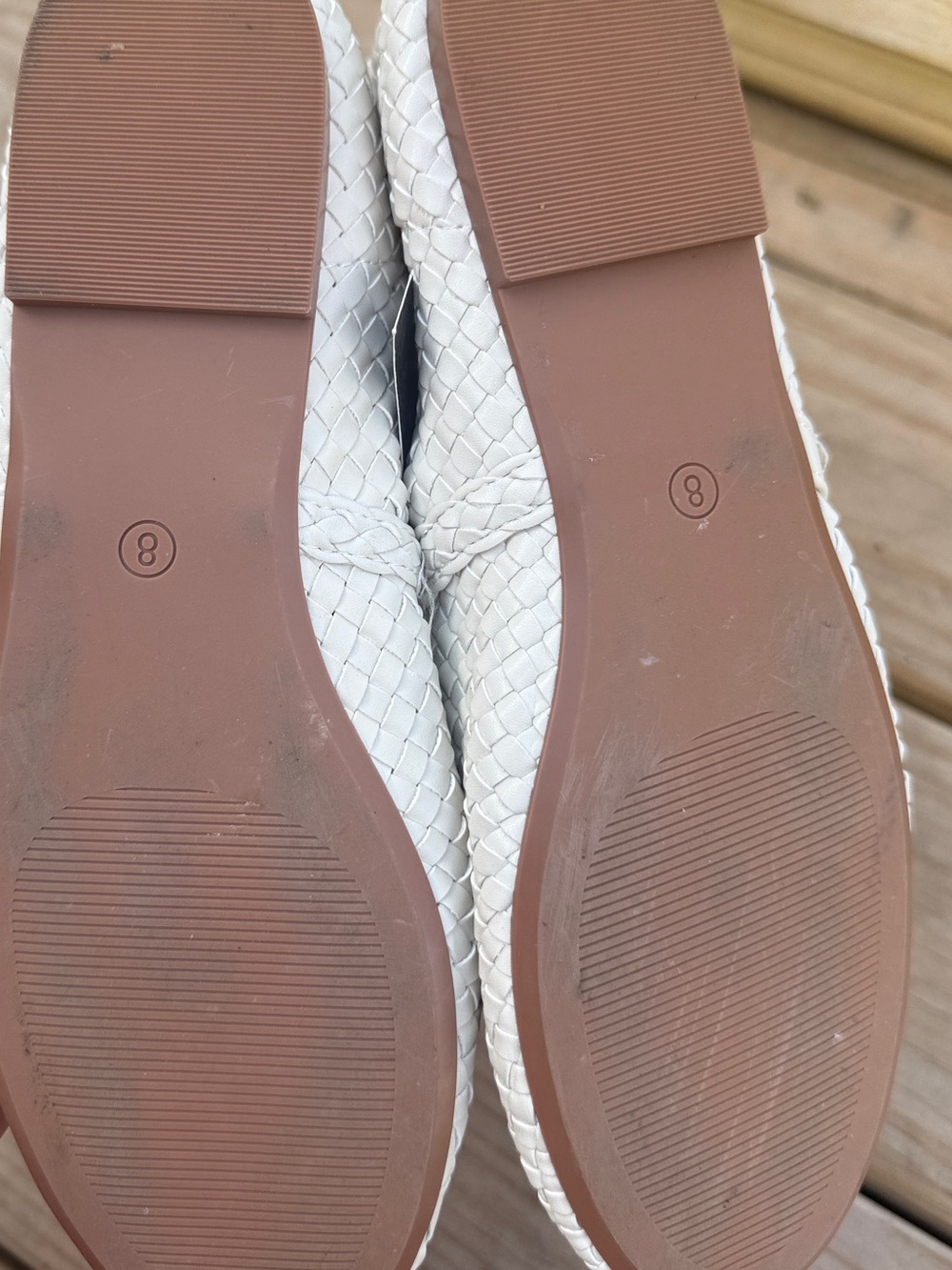 Women’s Braided Mary Jane Flats - White - Picture 4 of 5